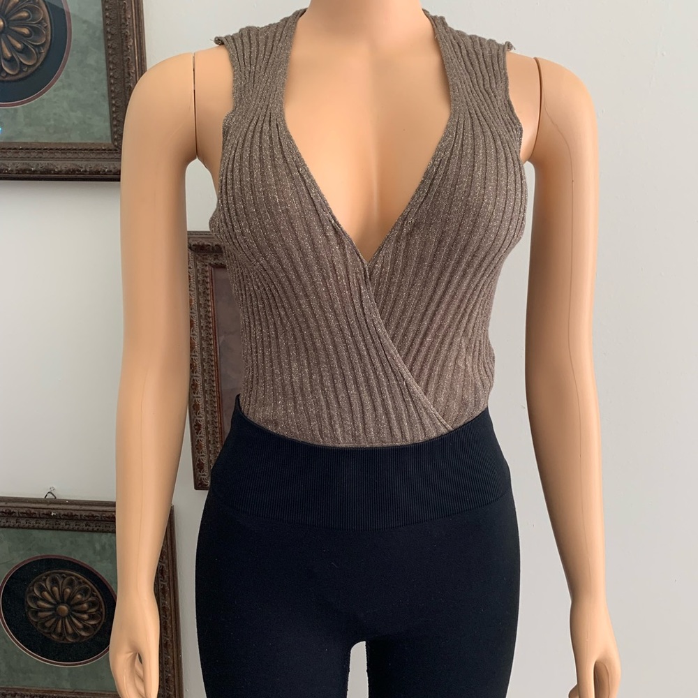 Zara Gold Mesh Bodysuit